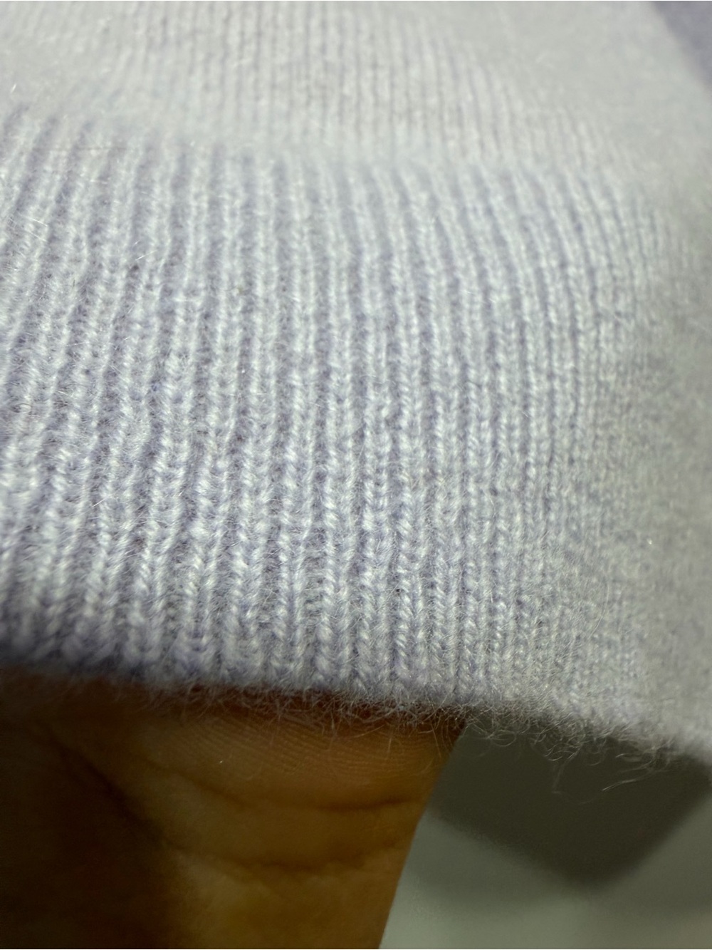 C by Bloomingdale’s 100% 2-Ply Cashmere Sweater XXL Lavender Short Sleeve - Picture 6 of 9